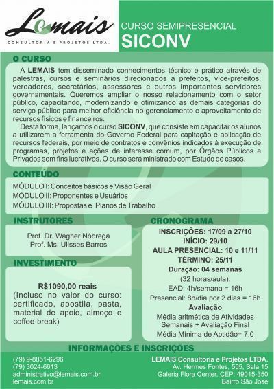 Curso Semipresencial SICONV