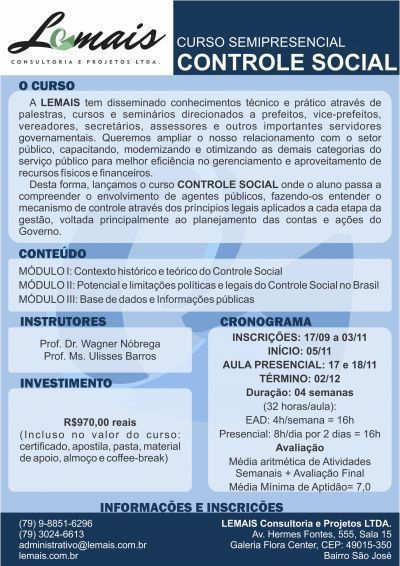 Curso Semipresencial de Controle Social